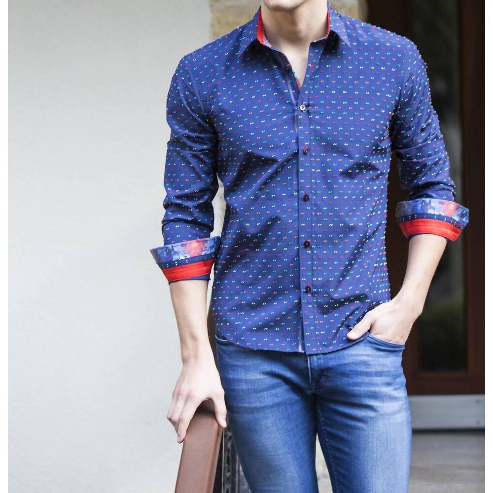NEW EIGHT X reverse fill coupe shirt in navy